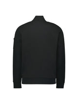 Sweater Full Zipper Double Layer Jacquard Stretch | Black