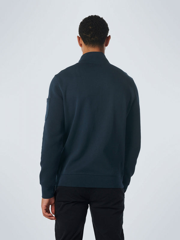 Sweater Full Zipper Double Layer Jacquard Stretch | Night