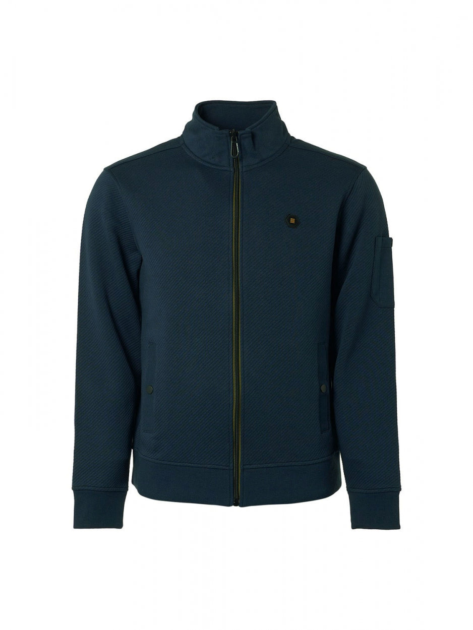 Sweater Full Zipper Double Layer Jacquard Stretch | Night