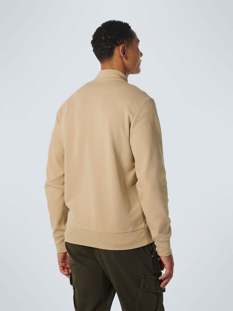 Sweater Full Zipper Twill Jacquard | Stone