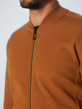 Sweater Full Zipper Twill Jacquard | Caramel