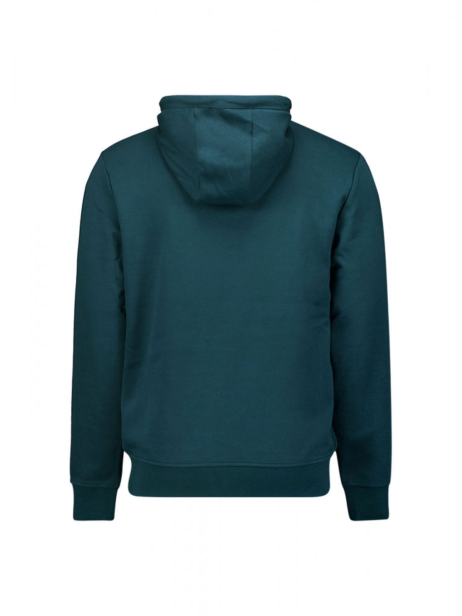 Sweater Hooded Full Zipper Double Layer Jacquard Stretch | Ocean