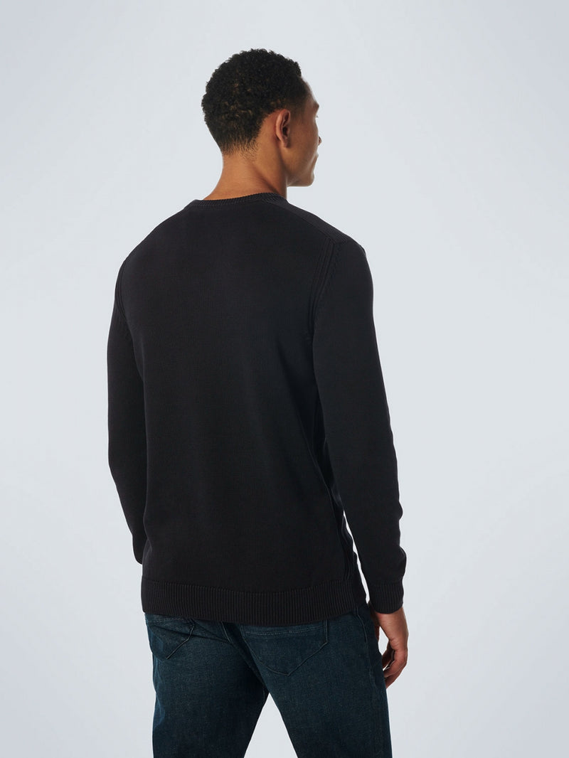 Pullover Crewneck Relief Garment Dyed + Stone Washed | Black