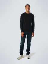 Pullover Crewneck Relief Garment Dyed + Stone Washed | Black