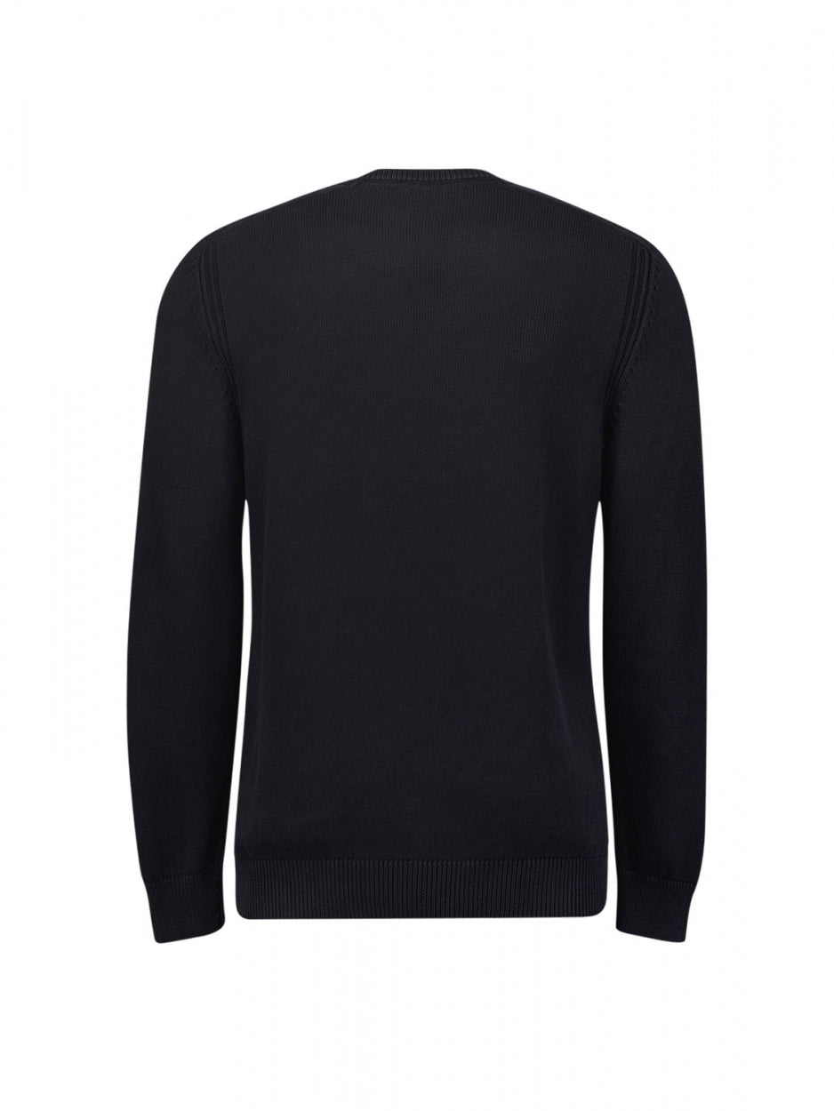 Pullover Crewneck Relief Garment Dyed + Stone Washed | Black