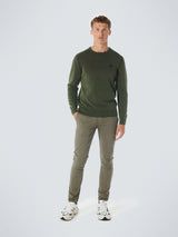 Pullover Crewneck Relief Garment Dyed + Stone Washed | Dark Green