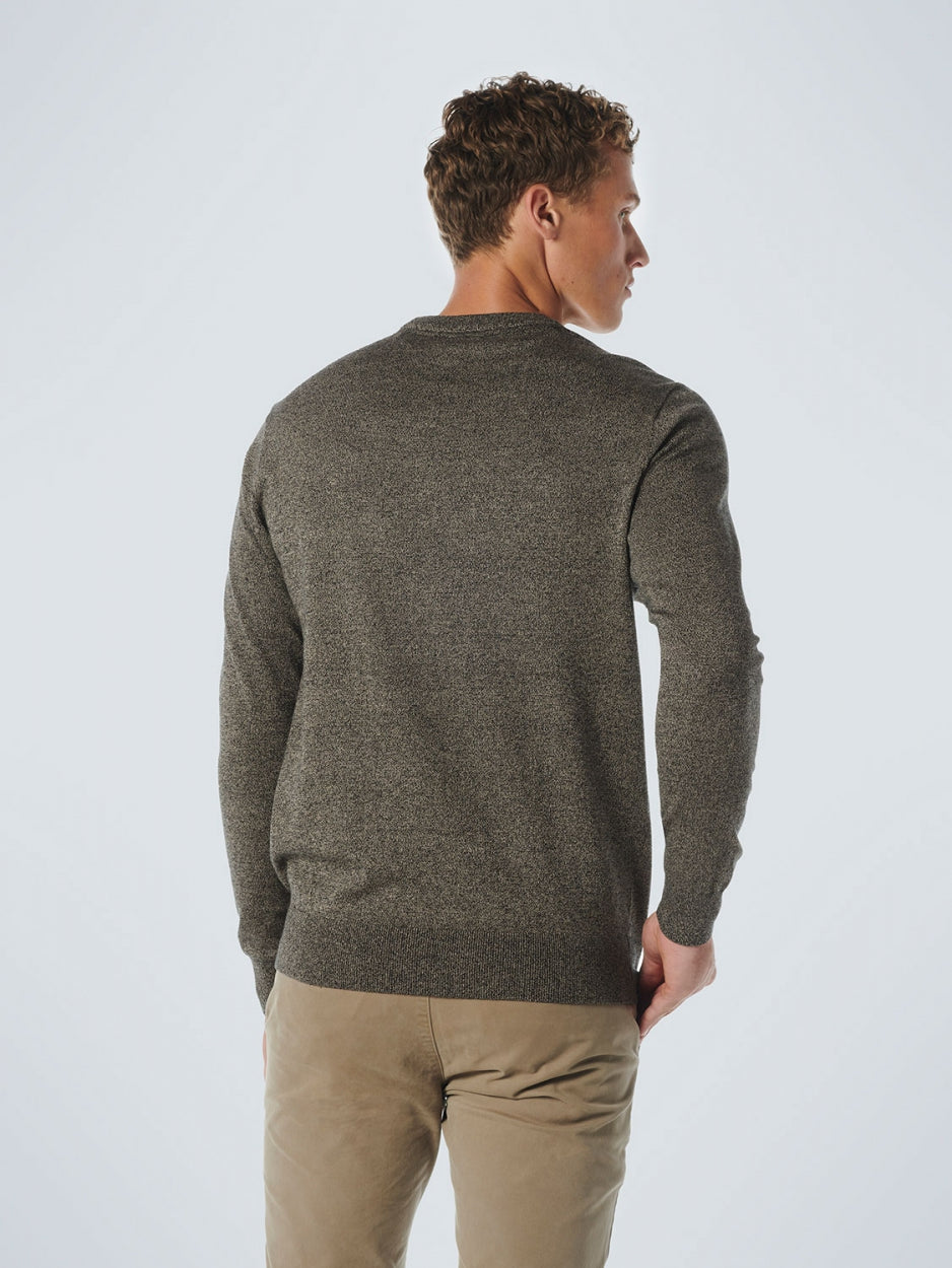 Pullover Crewneck 2 Coloured Melange | Stone