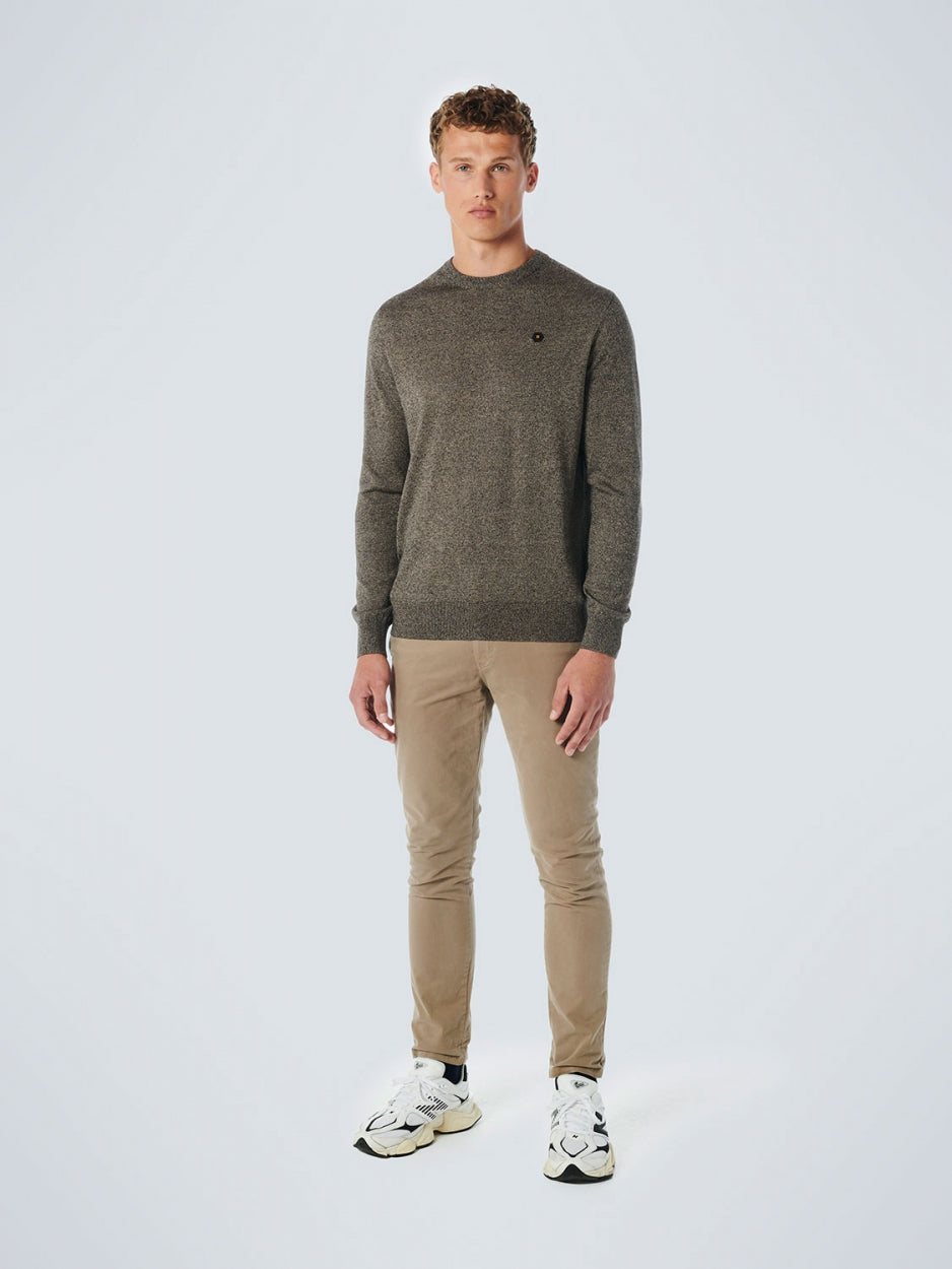 Pullover Crewneck 2 Coloured Melange | Stone