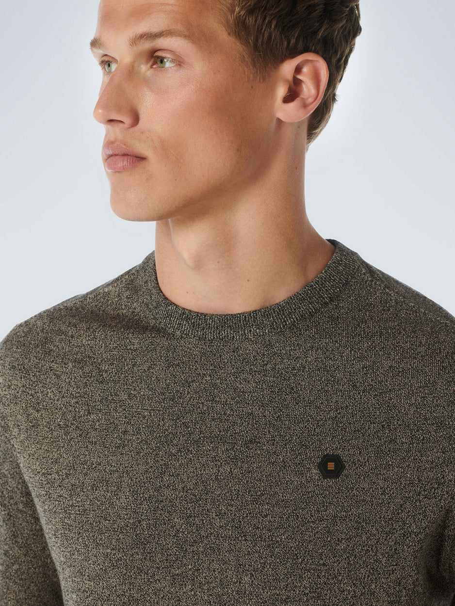Pullover Crewneck 2 Coloured Melange | Stone