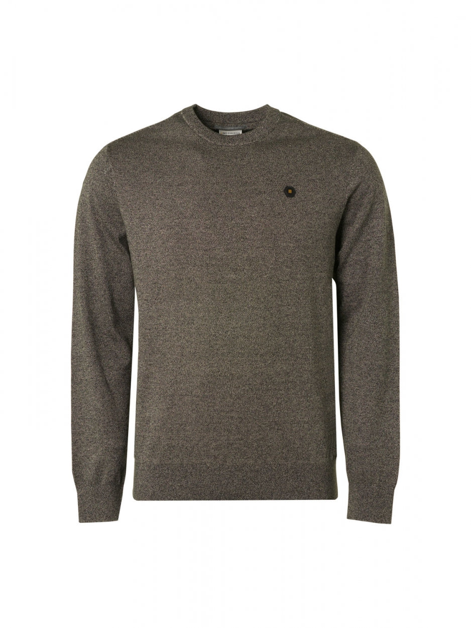 Pullover Crewneck 2 Coloured Melange | Stone