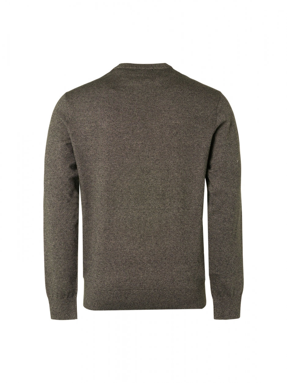 Pullover Crewneck 2 Coloured Melange | Stone