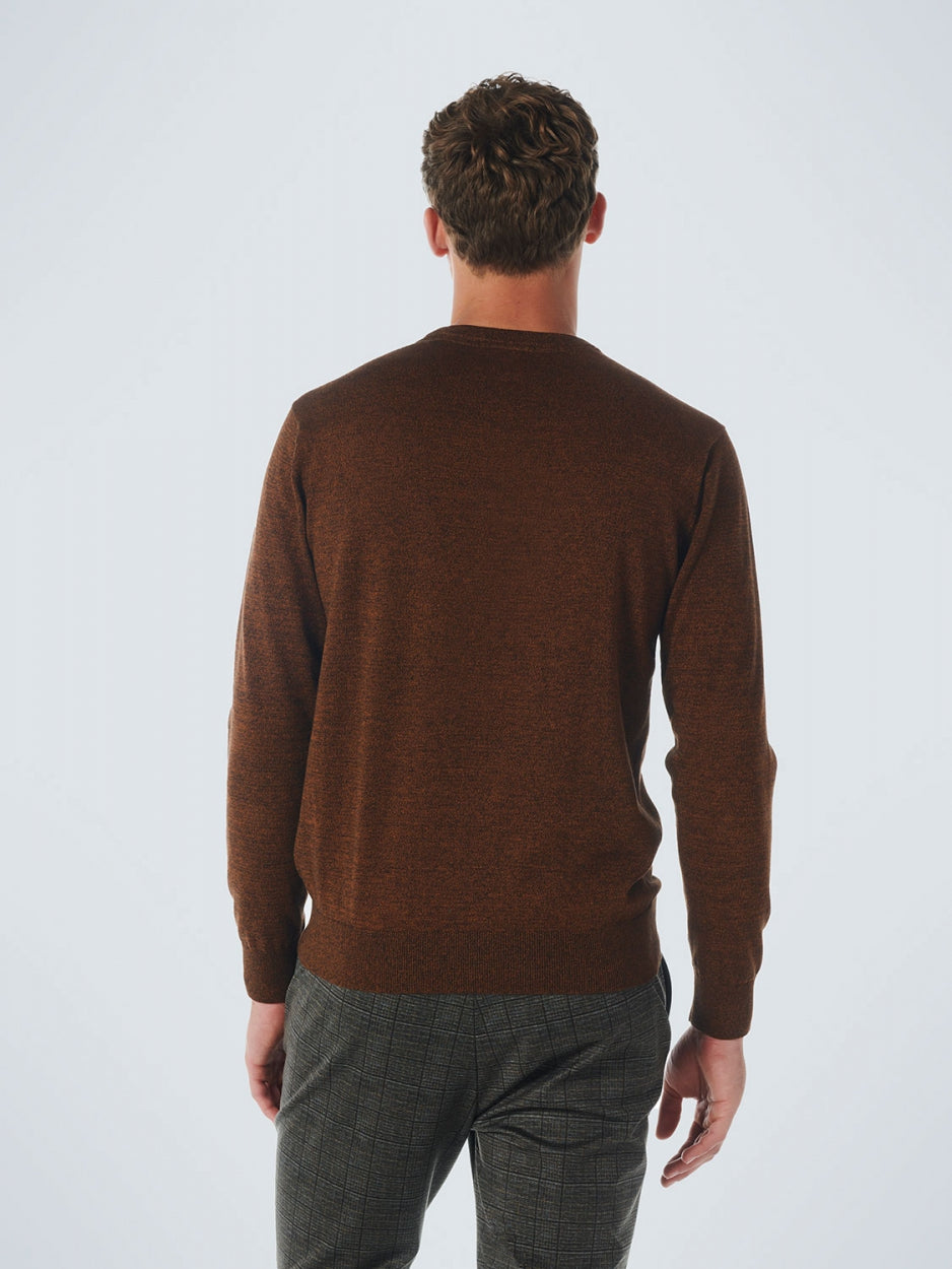 Pullover Crewneck 2 Coloured Melange | Caramel