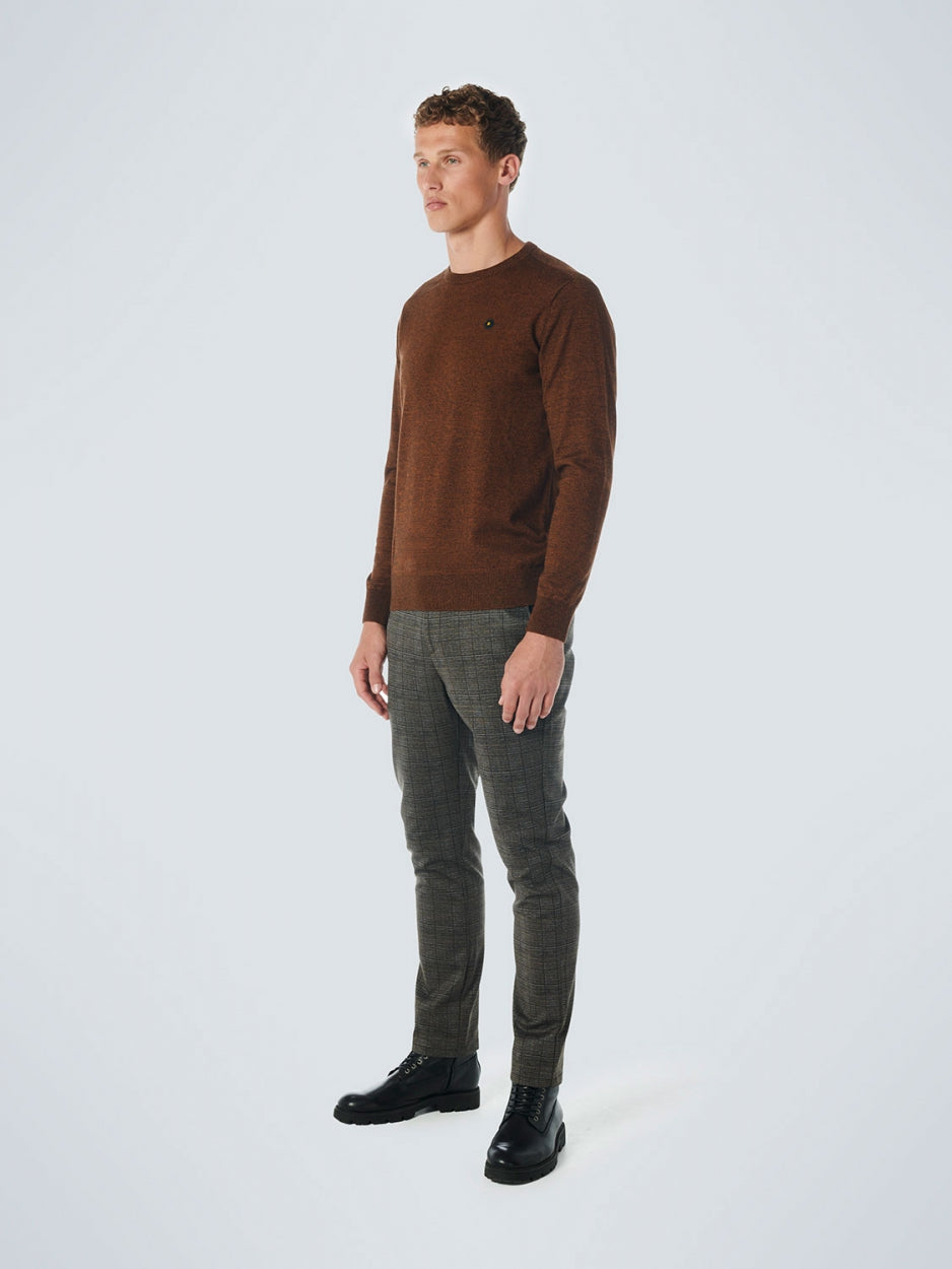 Pullover Crewneck 2 Coloured Melange | Caramel