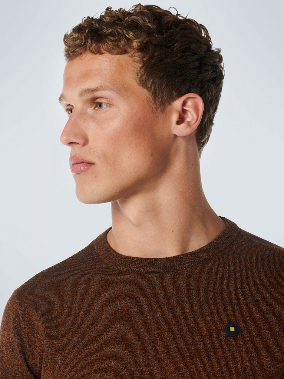 Pullover Crewneck 2 Coloured Melange | Caramel
