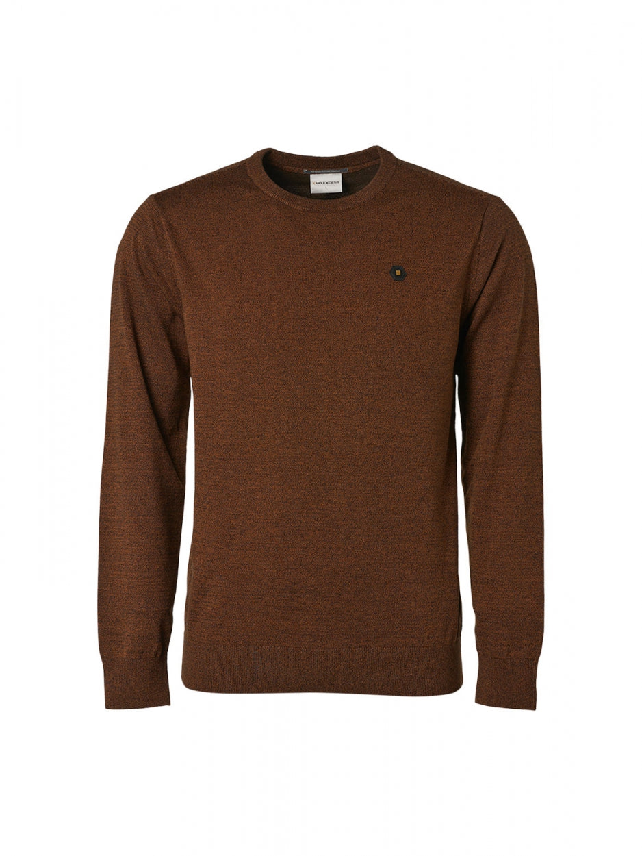 Pullover Crewneck 2 Coloured Melange | Caramel