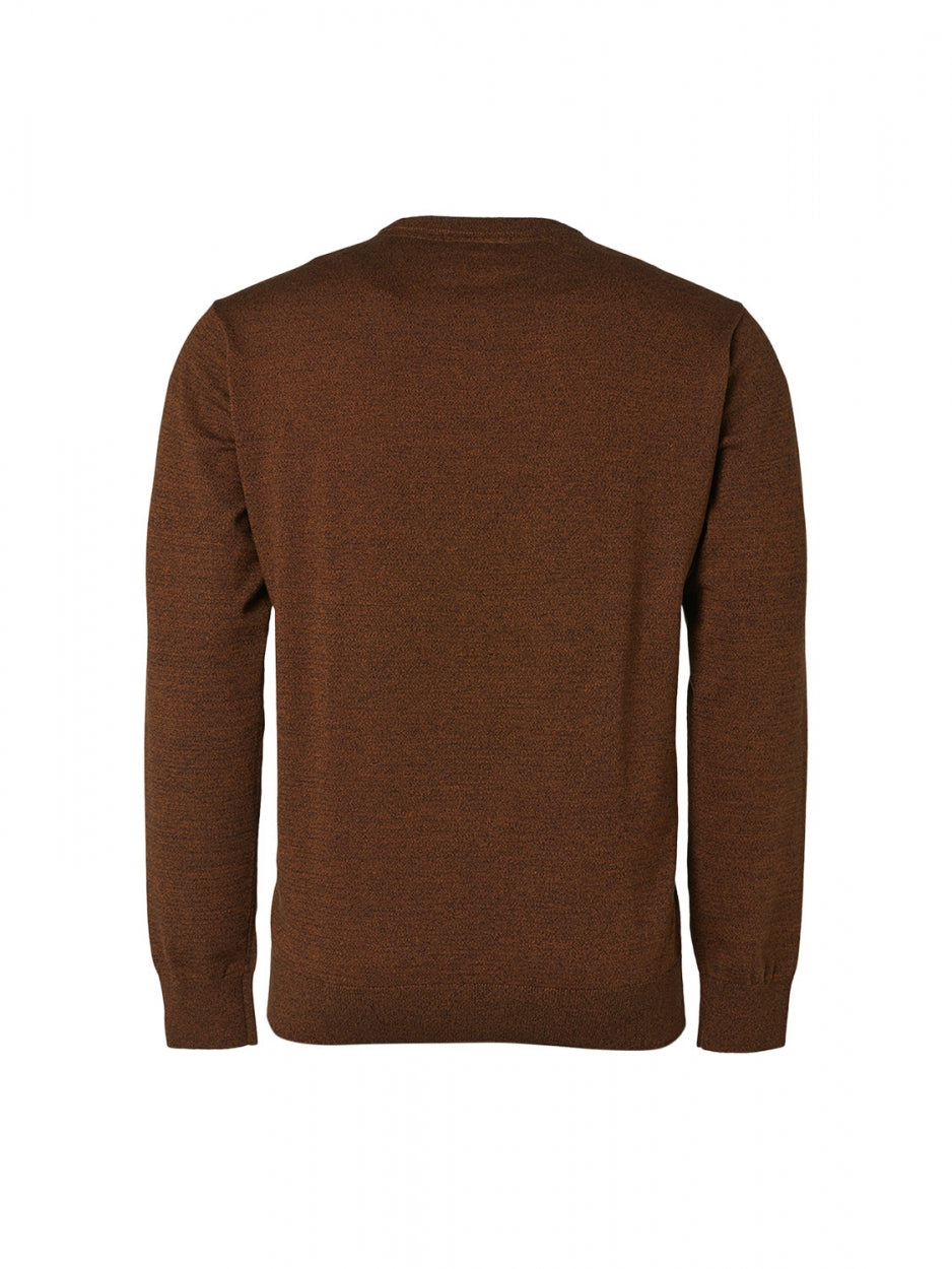 Pullover Crewneck 2 Coloured Melange | Caramel