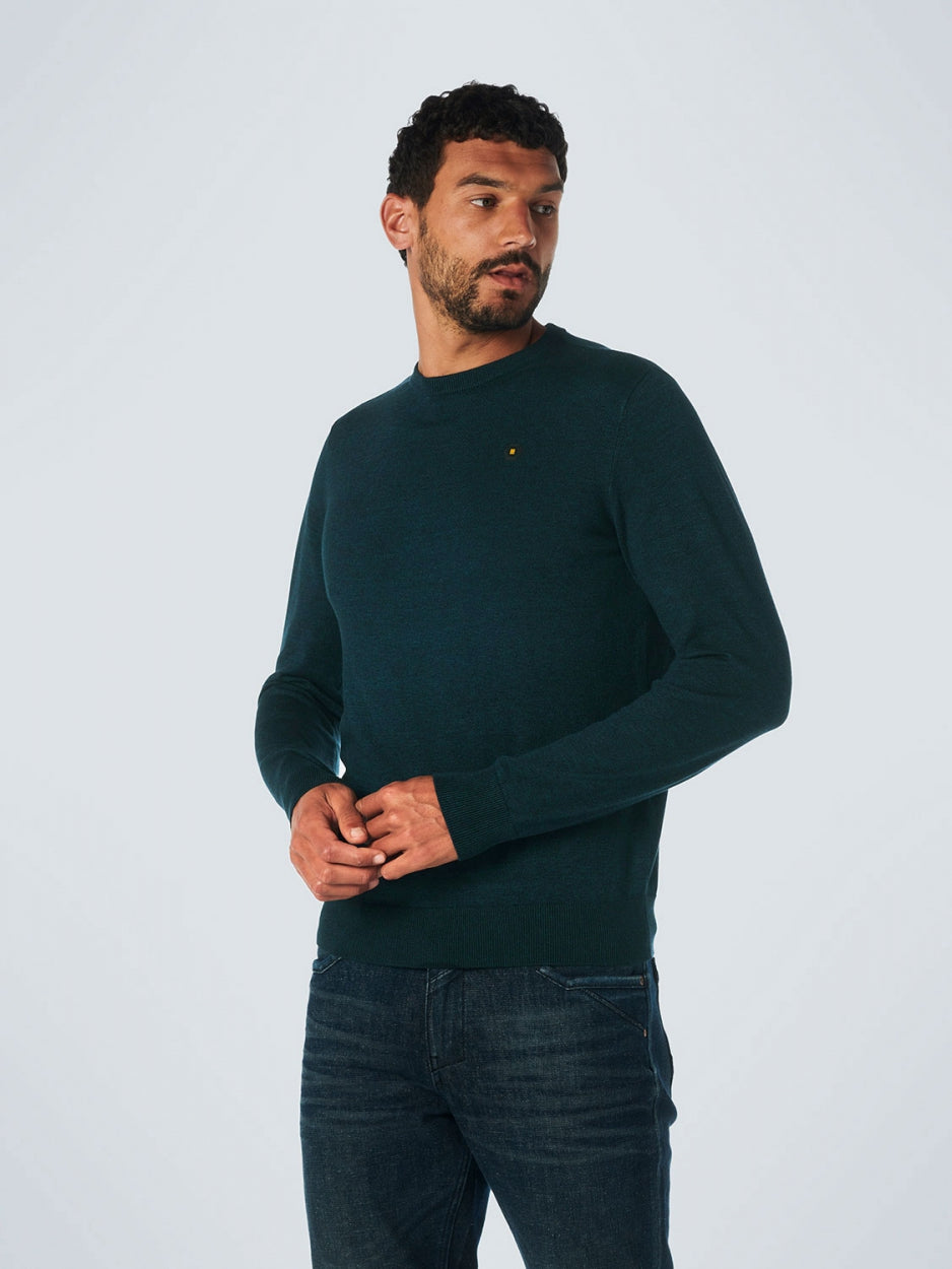 Pullover Crewneck 2 Coloured Melange | Ocean