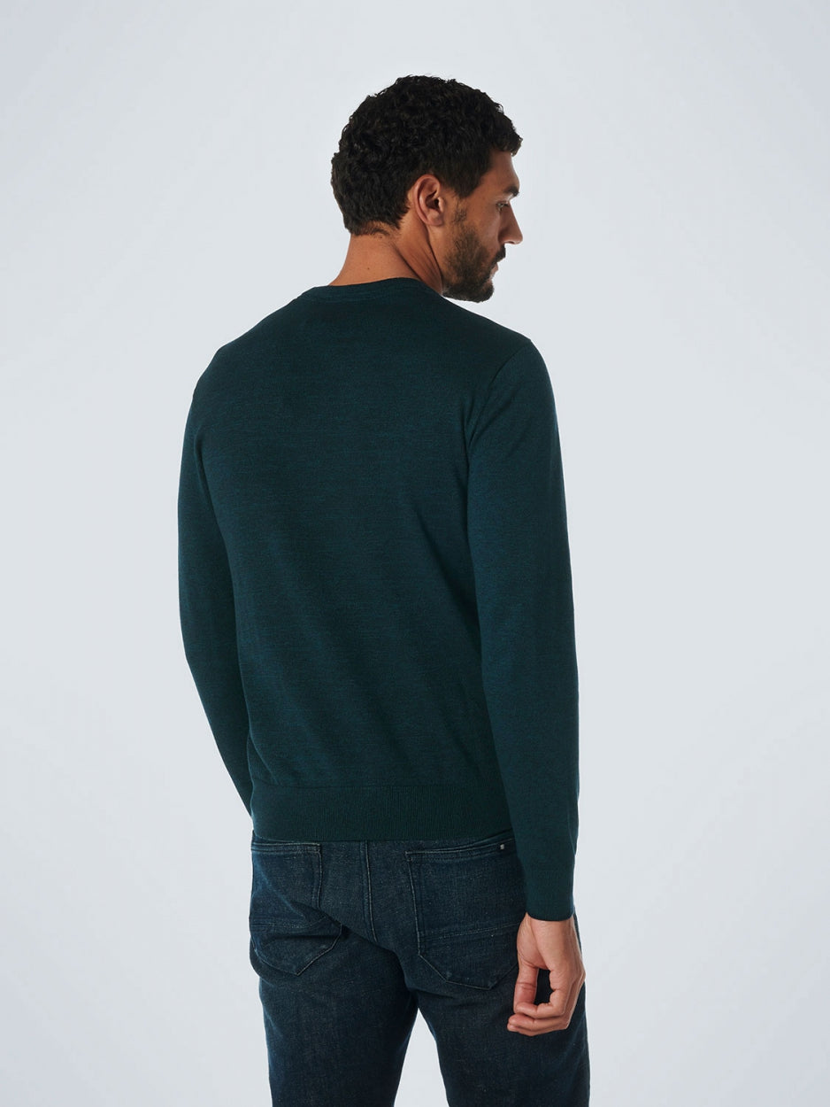 Pullover Crewneck 2 Coloured Melange | Ocean
