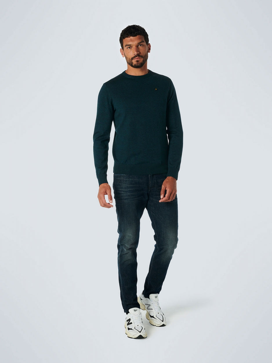 Pullover Crewneck 2 Coloured Melange | Ocean