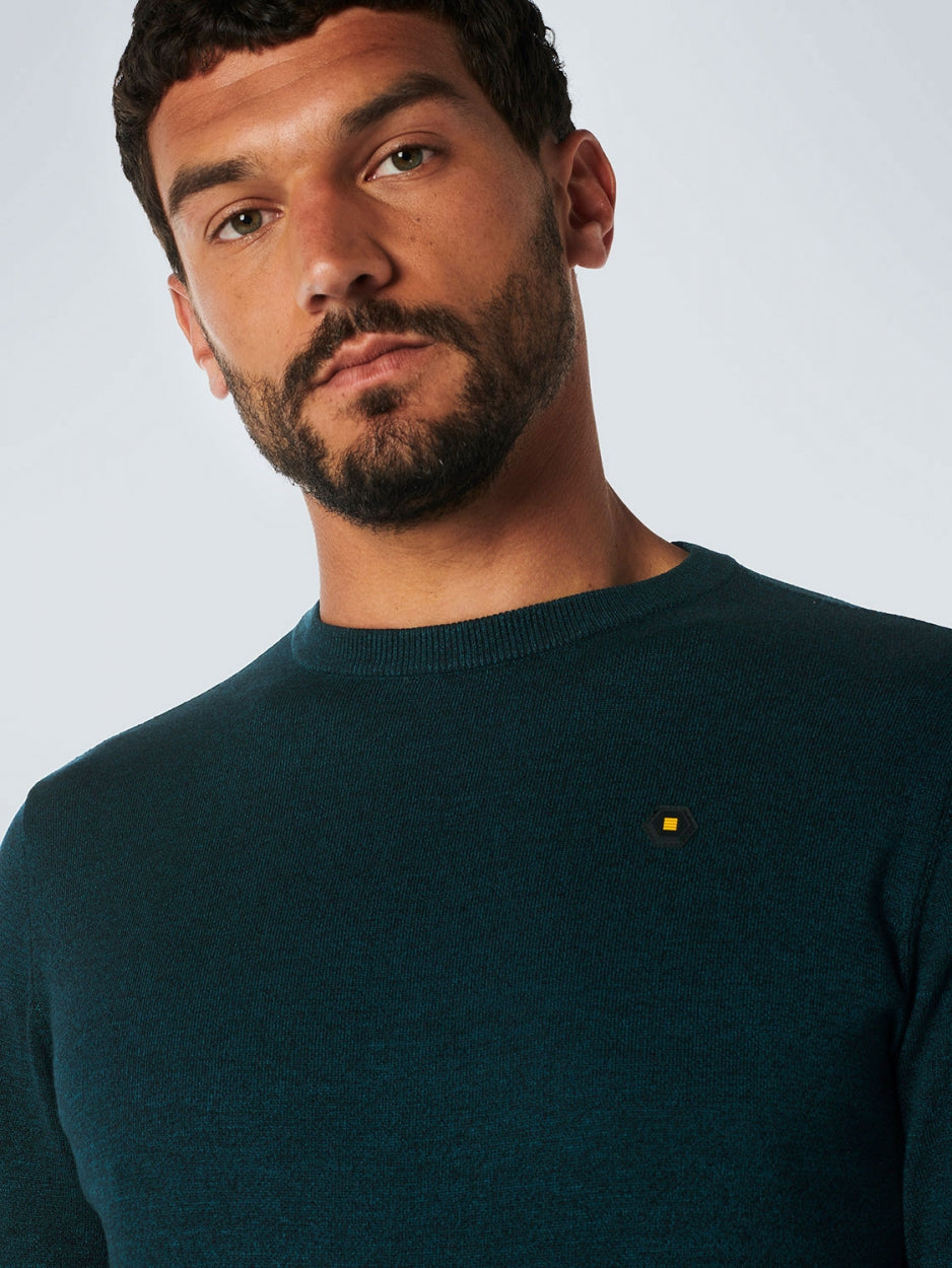Pullover Crewneck 2 Coloured Melange | Ocean