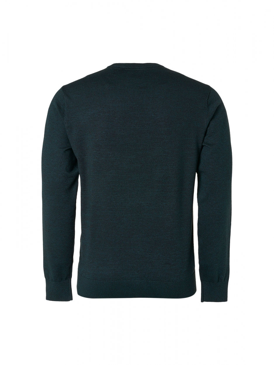 Pullover Crewneck 2 Coloured Melange | Ocean