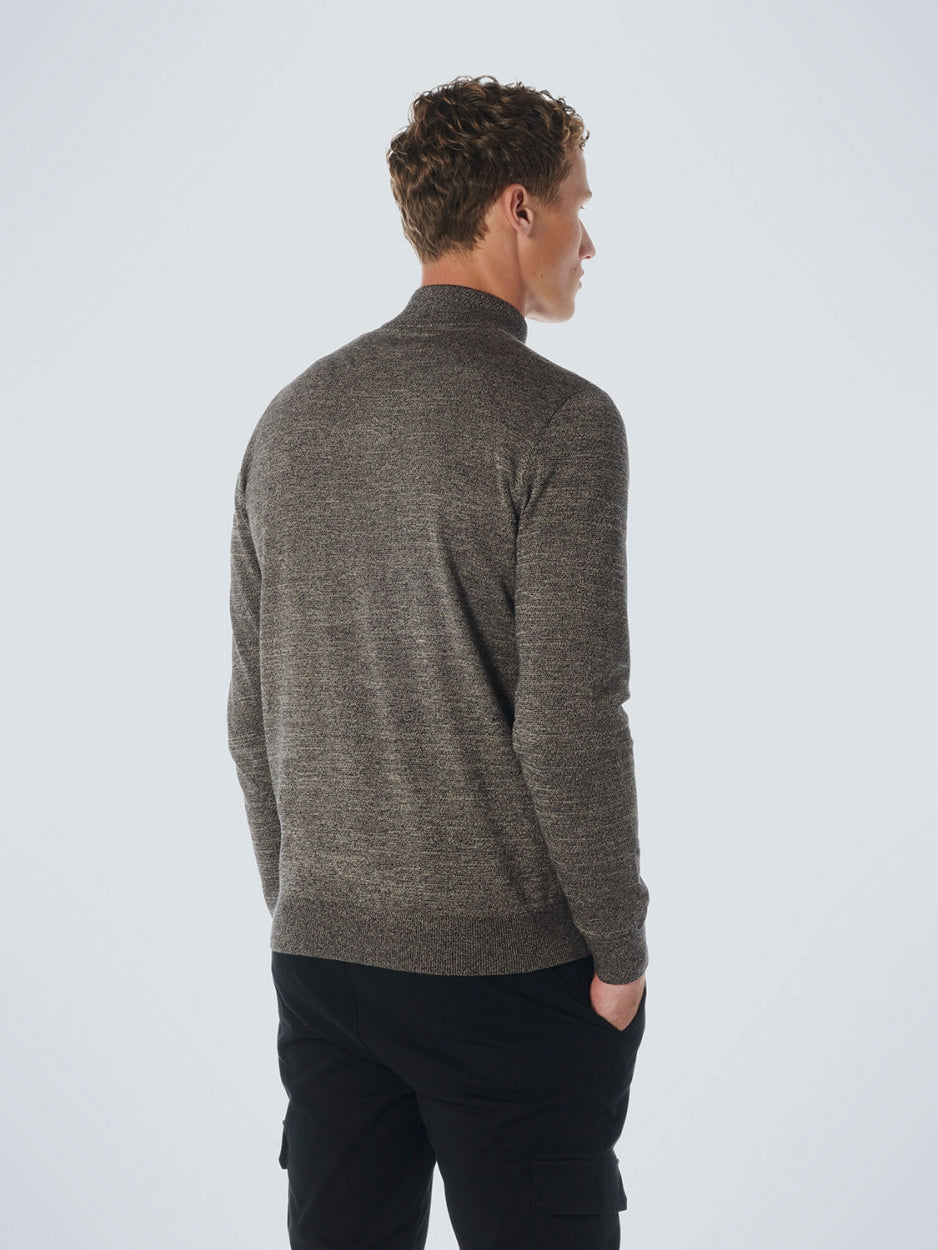 Pullover Half Zip 2 Coloured Melange | Stone