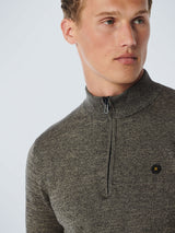 Pullover Half Zip 2 Coloured Melange | Stone