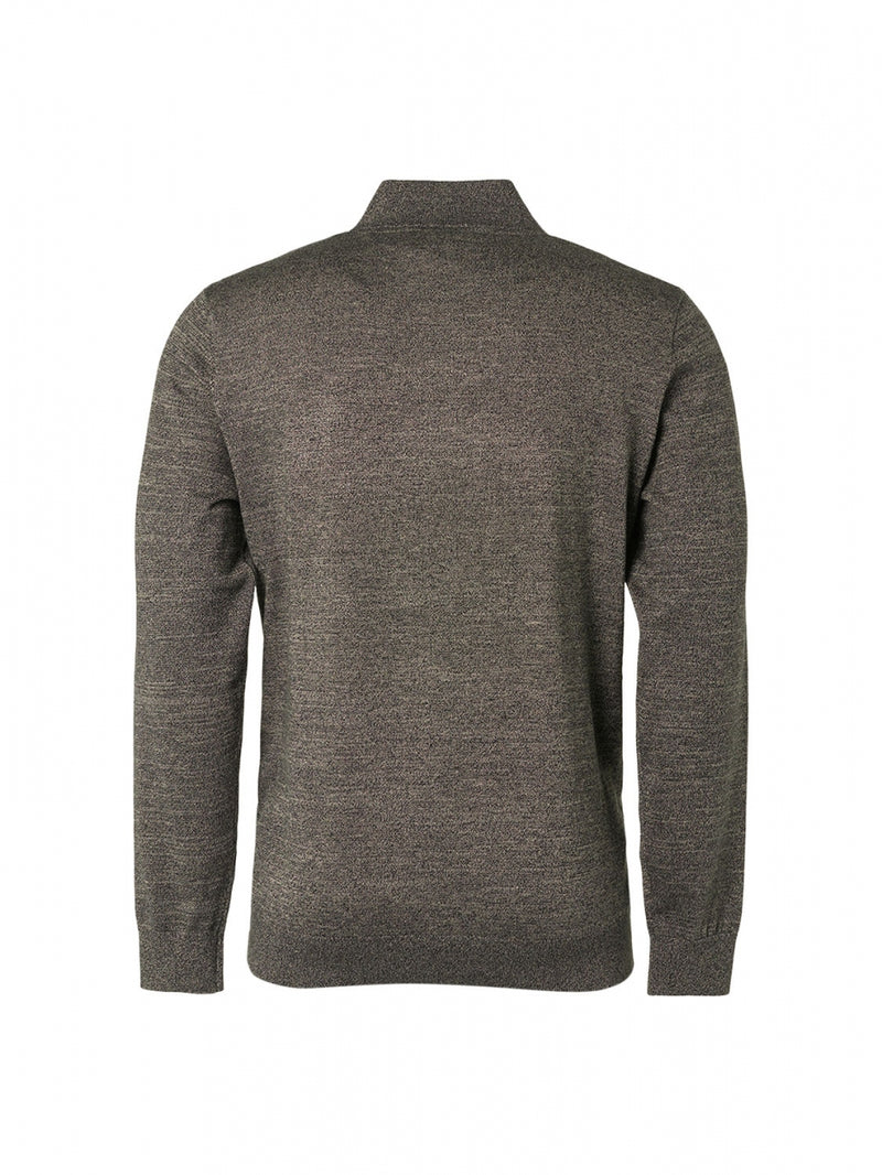 Pullover Half Zip 2 Coloured Melange | Stone – No Excess