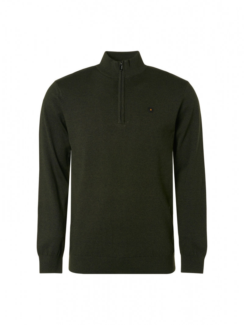 Pullover Half Zip 2 Coloured Melange | Dark Green – No Excess