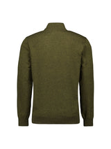 Pullover Half Zip 2 Coloured Melange | Olive
