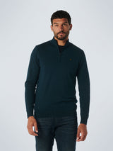 Pullover Half Zip 2 Coloured Melange | Ocean