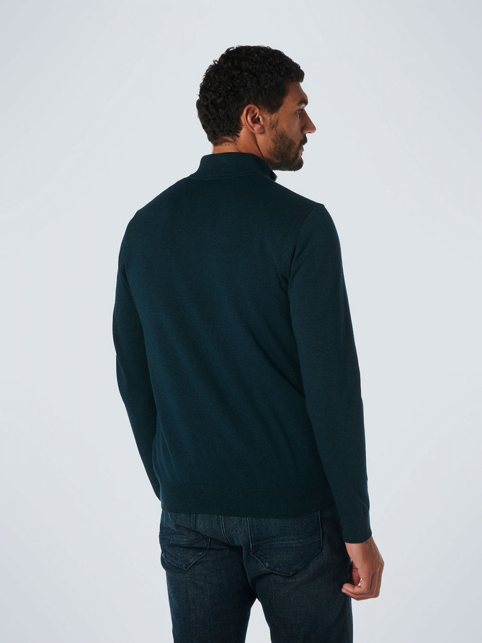 Pullover Half Zip 2 Coloured Melange | Ocean