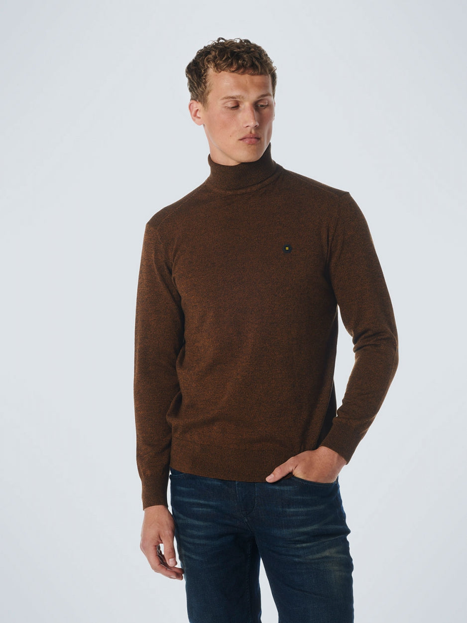 Pullover Rollneck 2 Coloured Melange | Caramel