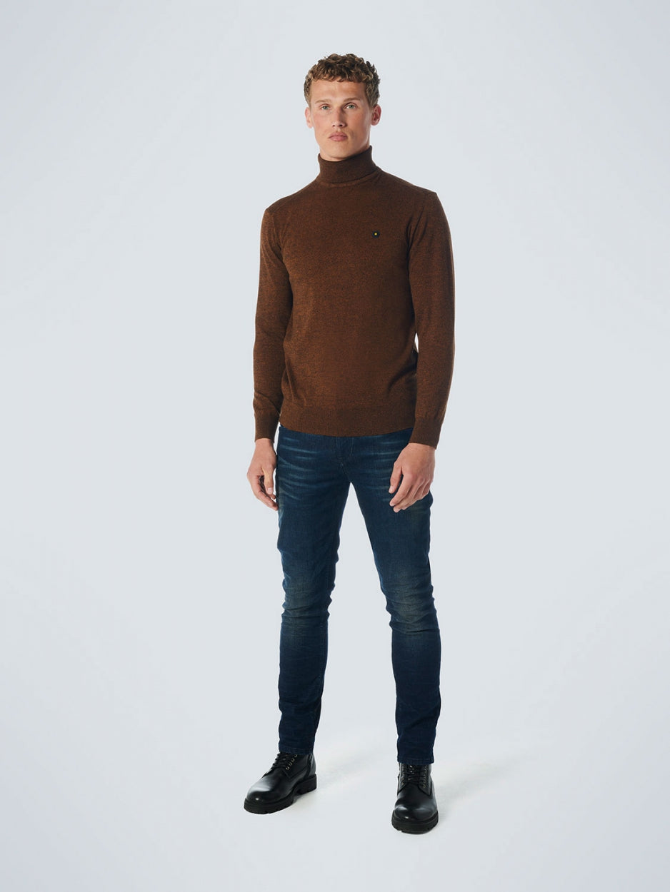 Pullover Rollneck 2 Coloured Melange | Caramel