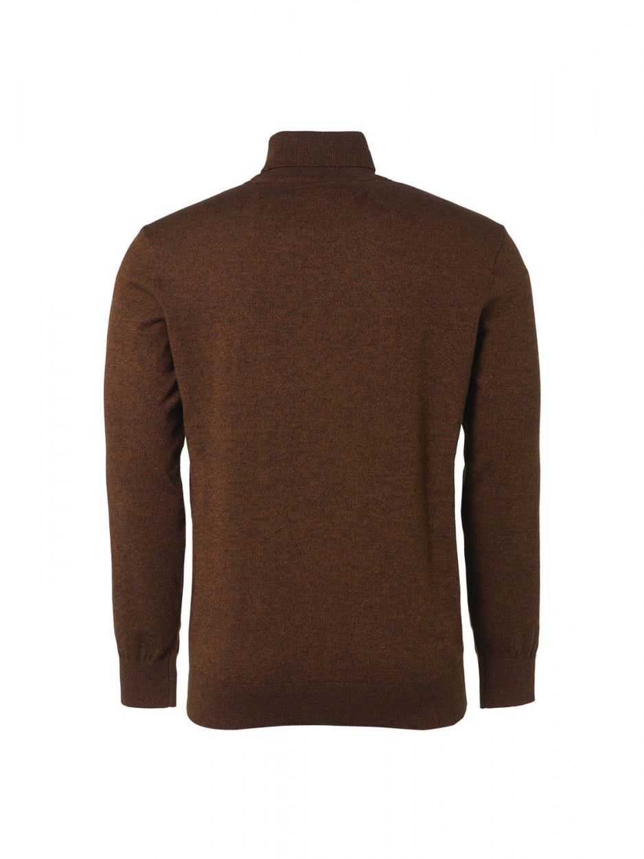 Pullover Rollneck 2 Coloured Melange | Caramel