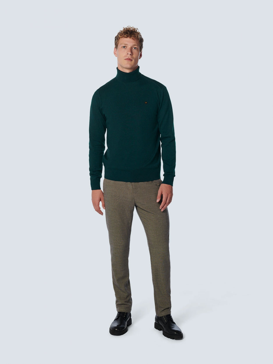 Pullover Rollneck 2 Coloured Melange | Ocean