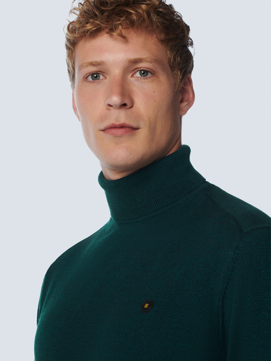 Pullover Rollneck 2 Coloured Melange | Ocean