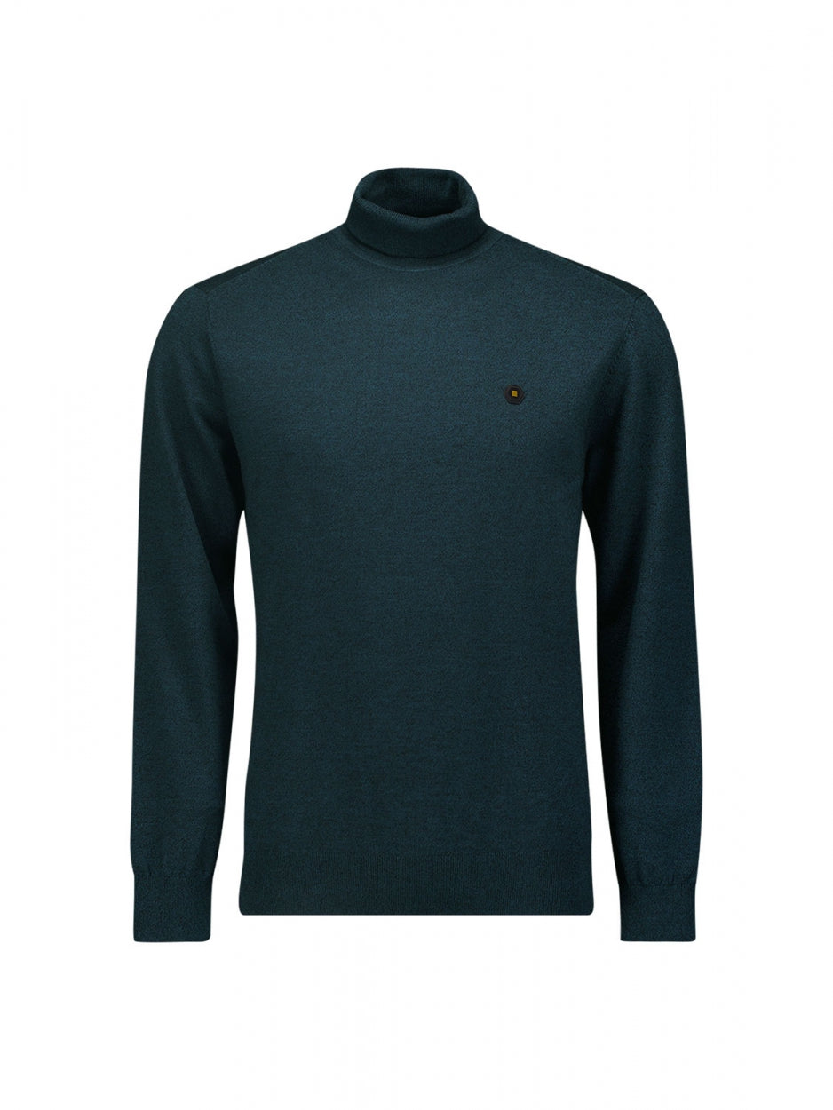 Pullover Rollneck 2 Coloured Melange | Ocean