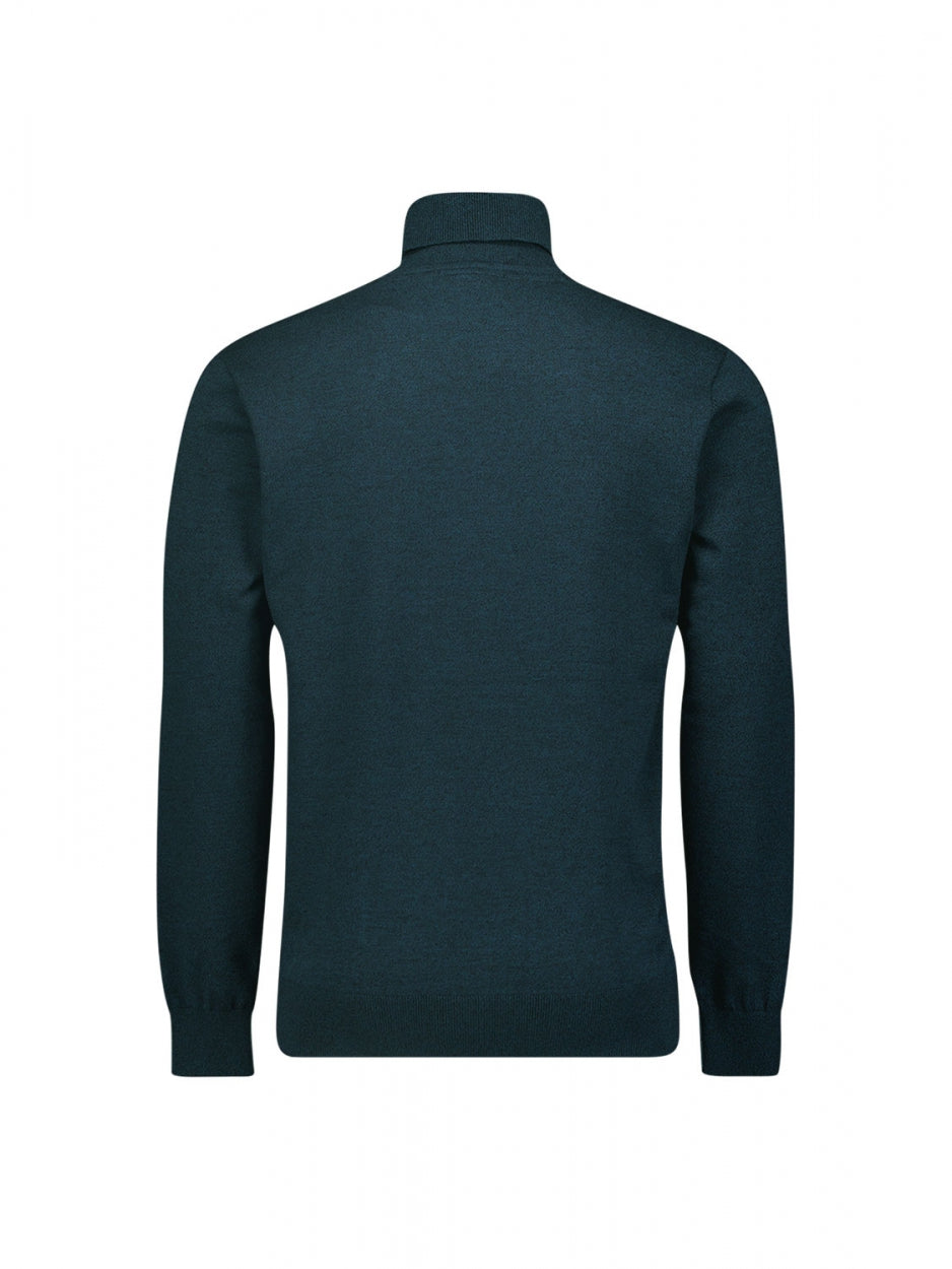 Pullover Rollneck 2 Coloured Melange | Ocean