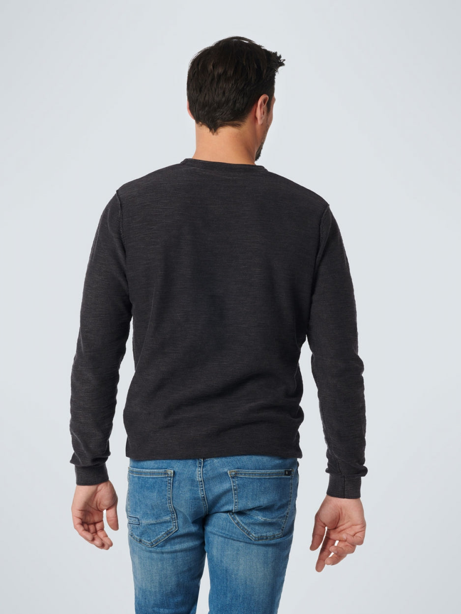 Pullover Crewneck Garment Dyed + Stone Washed | Black