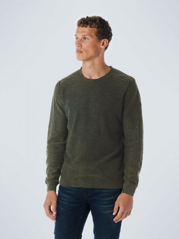 Pullover Crewneck Garment Dyed + Stone Washed | Dark Green