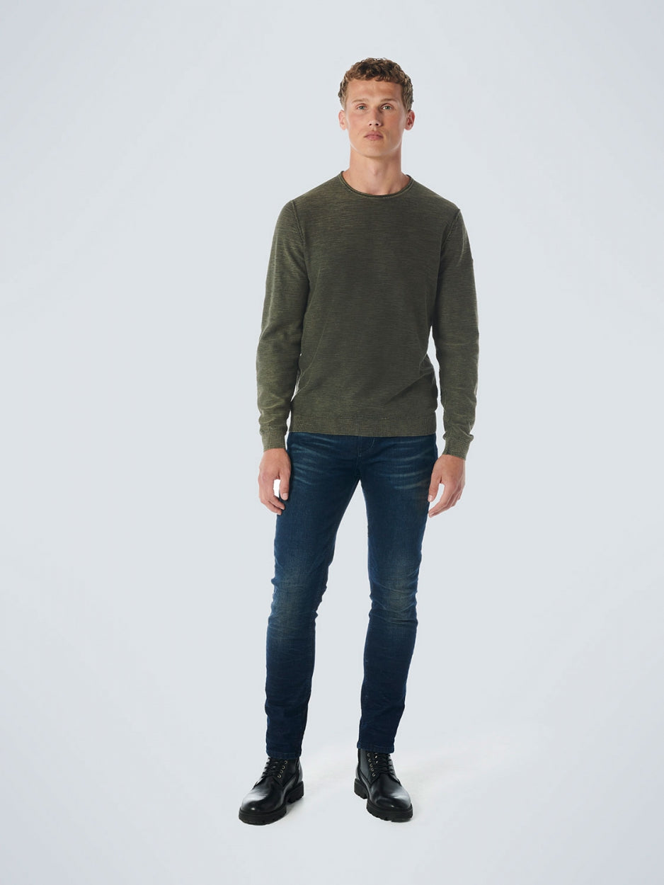 Pullover Crewneck Garment Dyed + Stone Washed | Dark Green