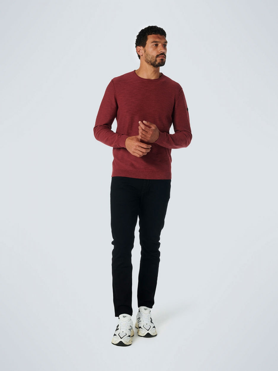 Pullover Crewneck Garment Dyed + Stone Washed | Dark Red