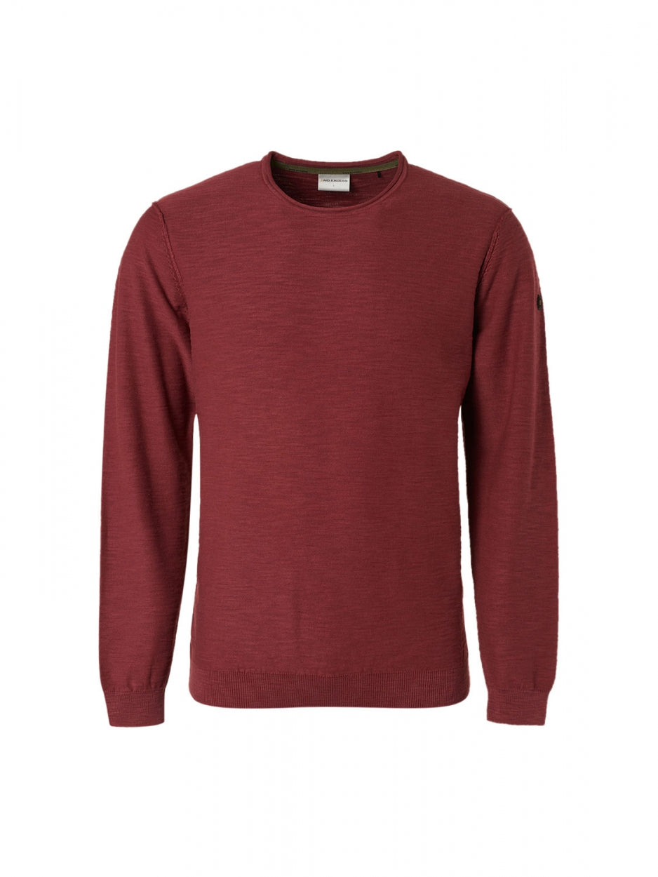 Pullover Crewneck Garment Dyed + Stone Washed | Dark Red