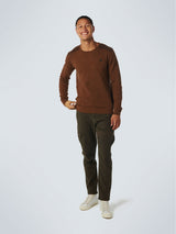 Pullover Crewneck 2 Coloured Jacquard | Caramel