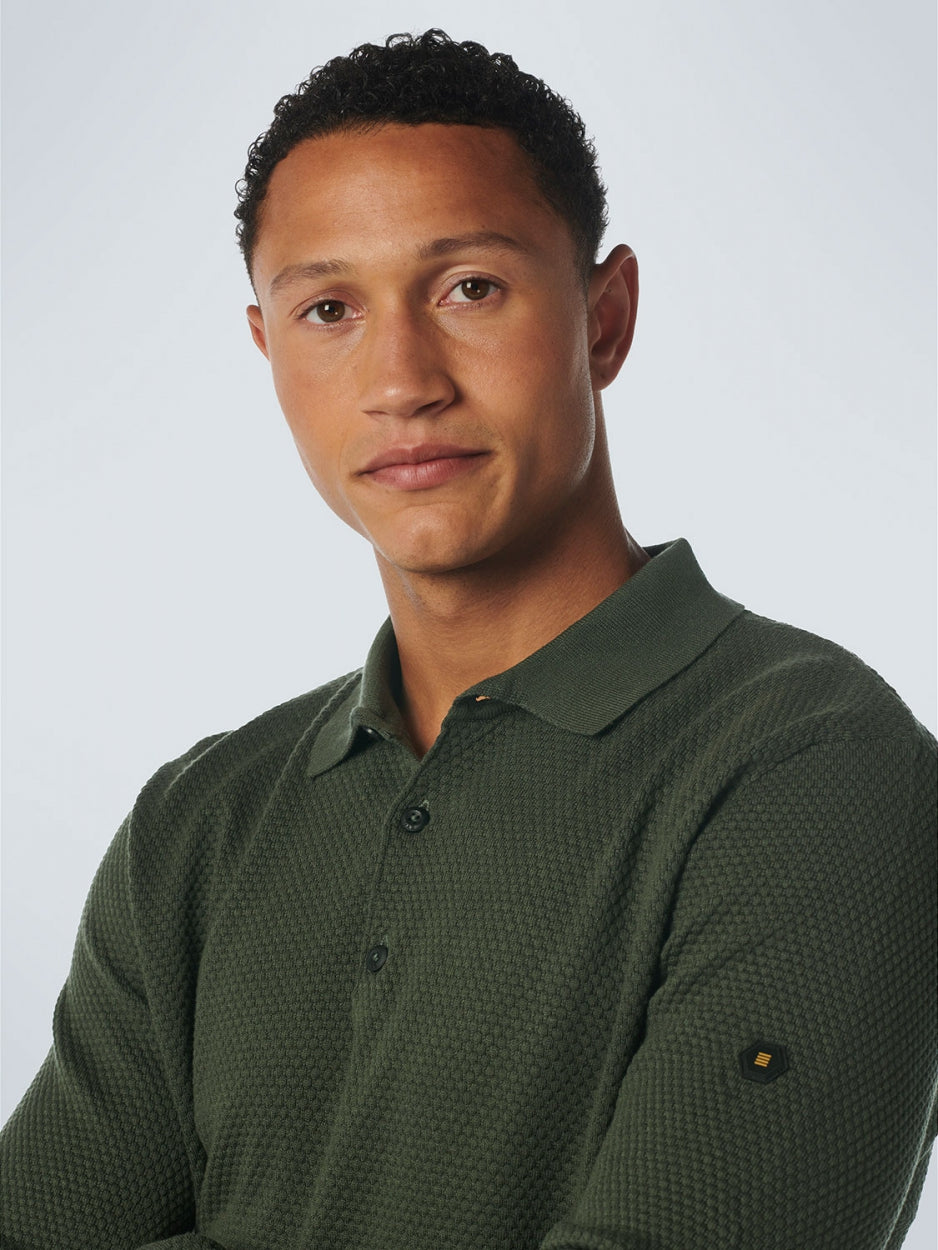 Pullover Polo Solid Jacquard | Dark Green