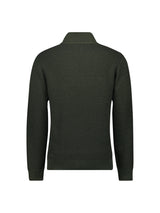 Pullover Half Zipper 2 Coloured Melange | Dark Green
