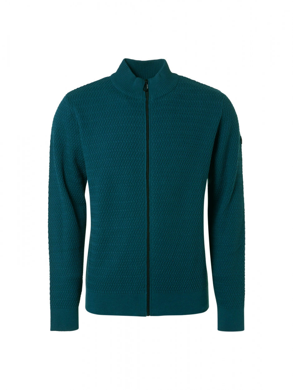 Cardigan Solid Jacquard Mix | Ocean