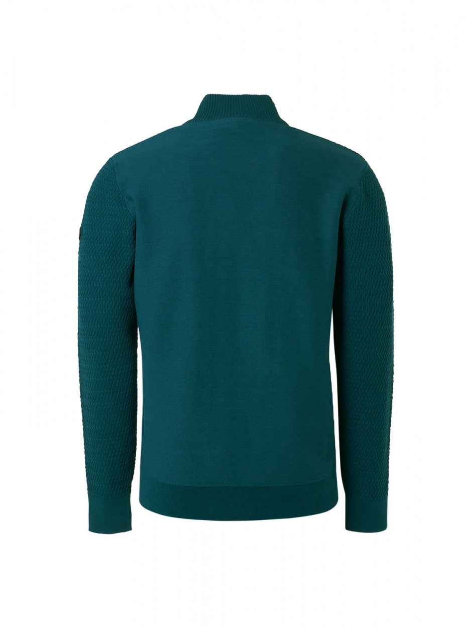 Cardigan Solid Jacquard Mix | Ocean