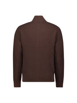 Pullover Full Zipper 2 Coloured Melange | Brown